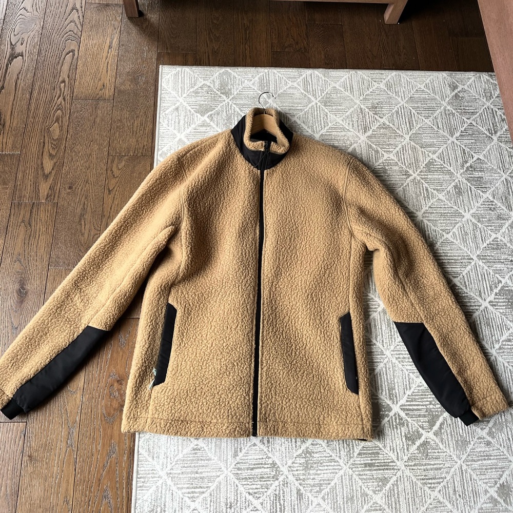 Tan and Black Fleece Jacket